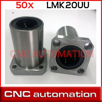 

50pcs LMK20UU 20mm Square Flange Linear Bearing CNC bush