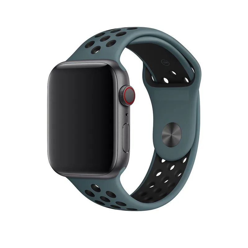 Серия 1/2/3/4/5 спортивный силиконовый ремешок для наручных часов Apple Watch 38 мм/42 мм 40 мм 44 мм резиновый браслет для наручных часов iwatch, браслет