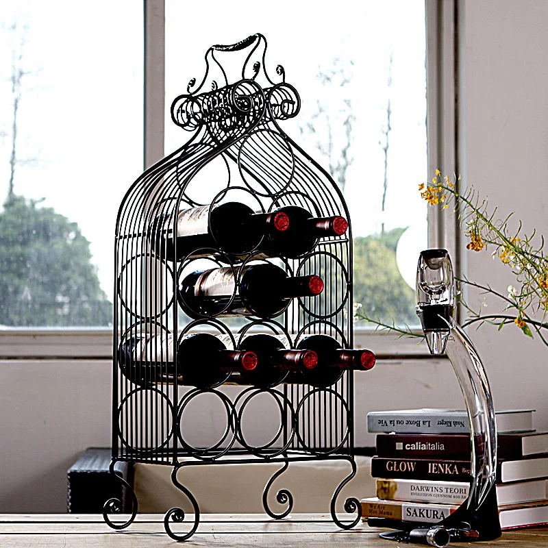 Metal Creative Wine Racks Decorations Living Room Home Decoration