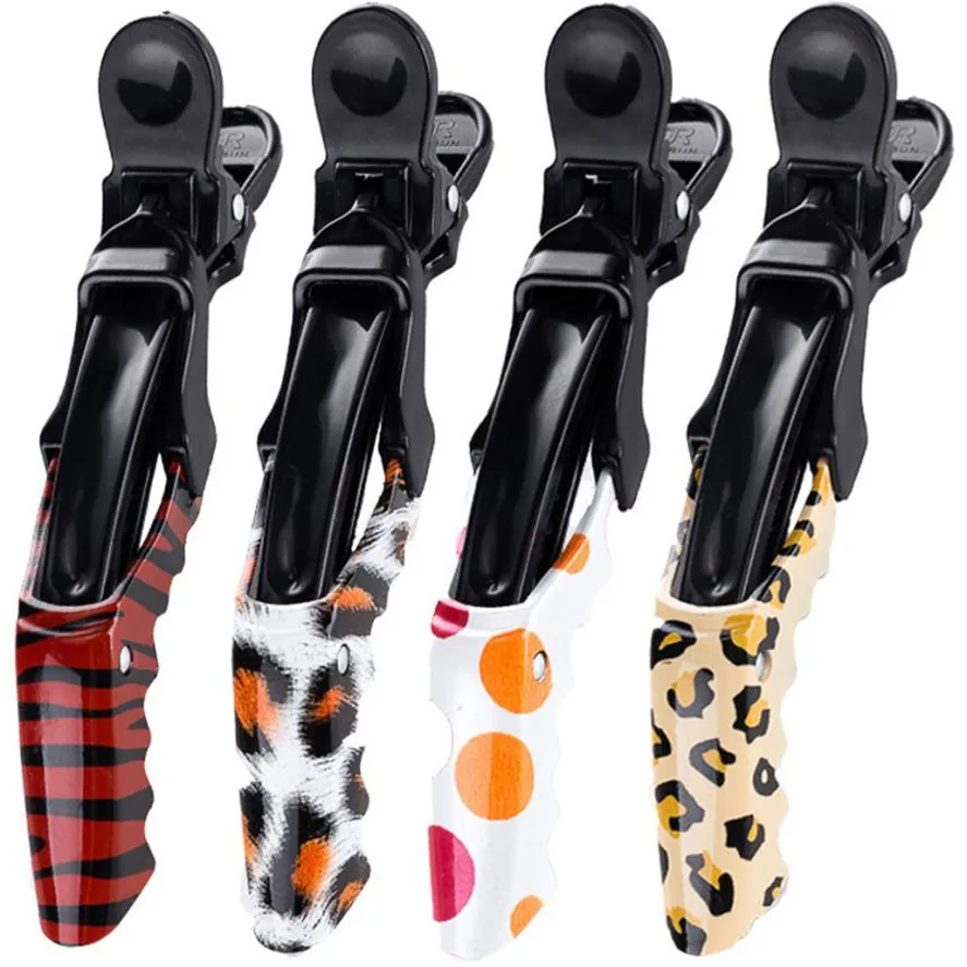 

New Hairpin HAICAR 10Pcs Leopard Pattern Beak Hair Clips Crocodile Alligator Clasps Twisted Claw Salon Hair Salon Clip Hairpin