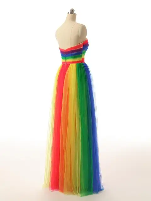 rainbow bridesmaid dresses