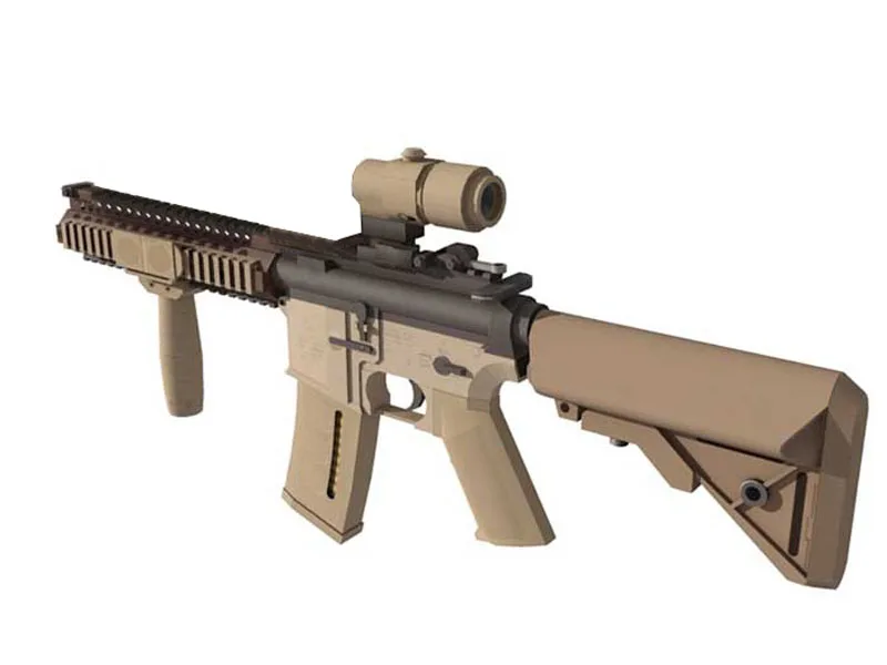 DIY 1:1 MK18 Штурмовая винтовка пистолет бумажная модель сборка ручная работа 3D игра