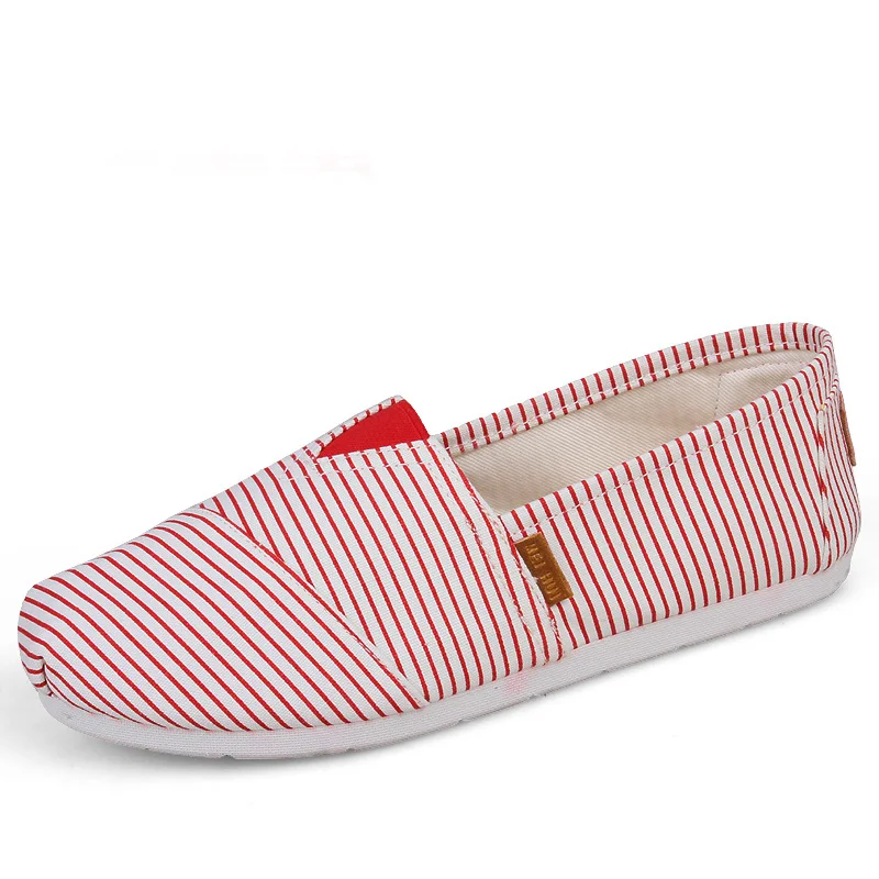 SHANTA/ Весенняя женская обувь; парусиновые лоферы; дышащая прогулочная парусиновая обувь; женская повседневная обувь; женская обувь на плоской подошве - Цвет: Red