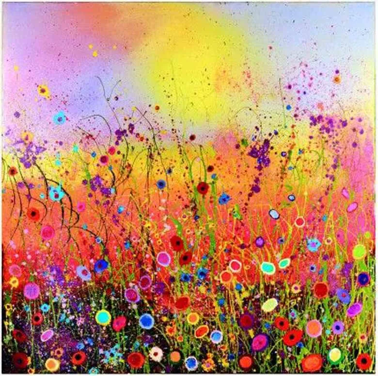 

Diy Diamond Painting Cross Stitch Colorful Flowers The Sunset Needlework Diamond Embroidery Full Round Mosaic Decoration Resin