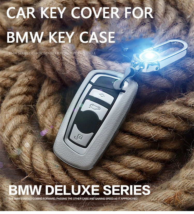 car key case cover shell fob holder for BMW 1 3 5 7 series x3 x4 F30 F10 F20 F18 118i 320i M3 M4 M5 key bag wallet key chain