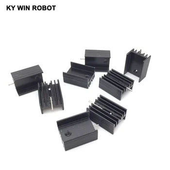 

50pcs Aluminium TO-220 Heatsink TO 220 Heat Sink Transistor Radiator TO220 Cooler Cooling black 20*15*10MM