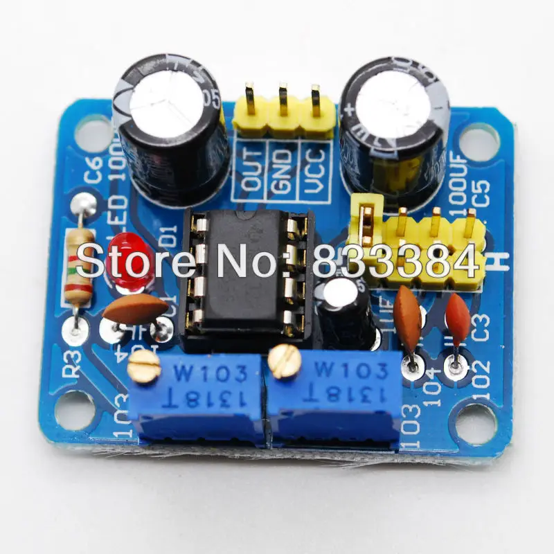 

Wholesale 10pcs NE555 Signal Generator Square Wave Pulse Frequency Adjustable Module 1~500KHz