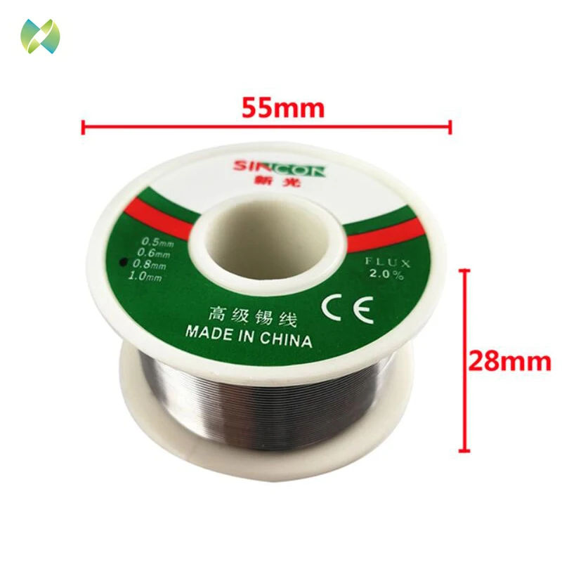 

Solder Wire 0.8mm 40% tin content 100g Flux Reel Welding line