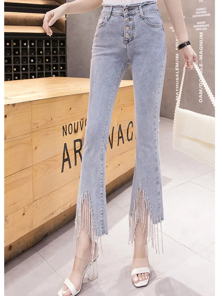 JUJULAND Flare Set auger Jeans Woman Denim Trouser