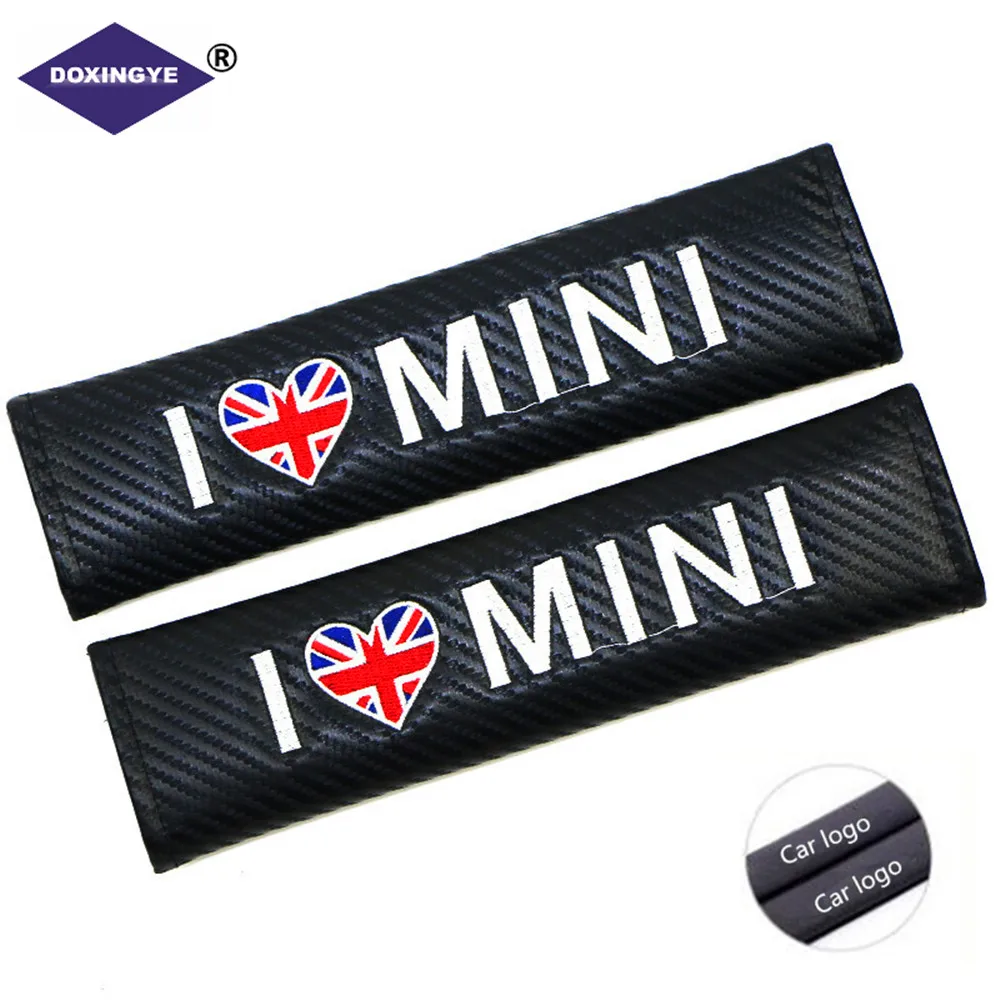 

DOXINGYE 2Pcs/lot New Universal Car Seat Belt Cover Shoulders Fibers Leather Texture Relieve Fatigue For Universal Cars Brand