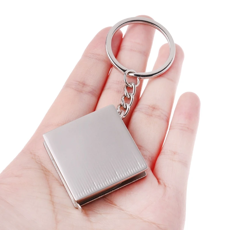 

Metal Tape Measure Keychain Portable Keyring Ruler Multifunction Decoration Gift