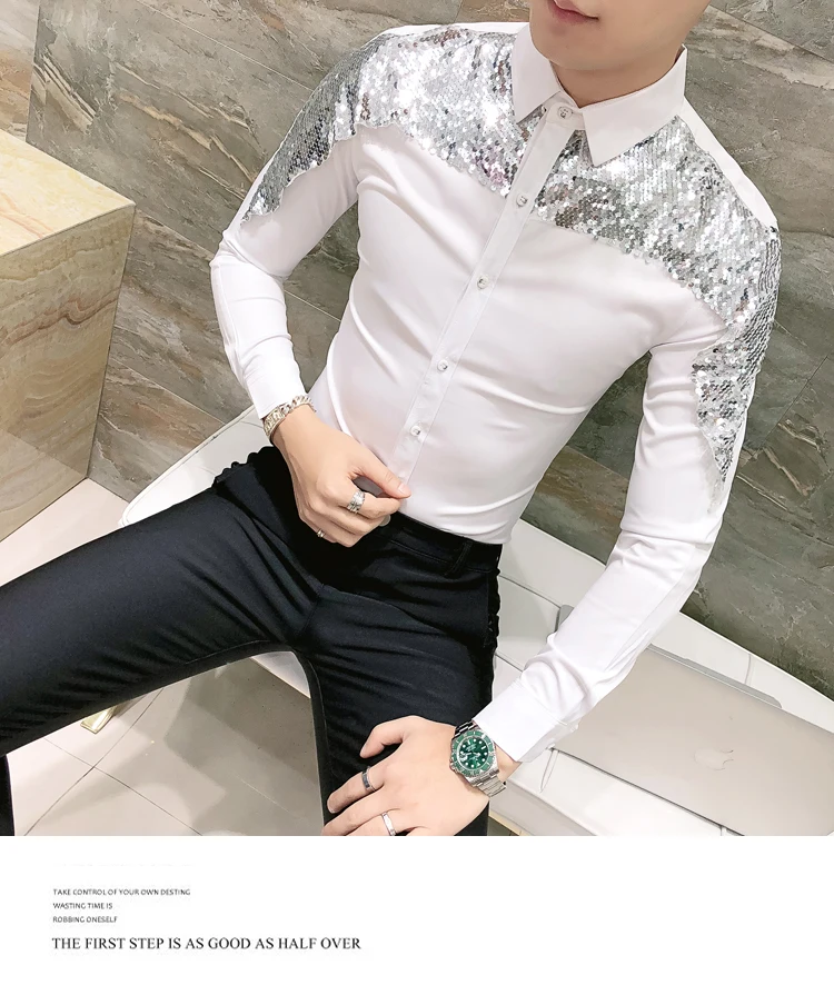 Новая весенняя одежда в Корейском стиле, мужская рубашка с длинным рукавом Camisa Masculina Высокое качество Мужская одежда Разделение совместных Мужская рубашка Camisa Homem