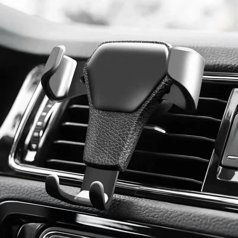 

Car Gravity Skin Pattern Air Outlet Mobile Phone Bracket Side Drop Protection Buckle For Mobile Phone Holders Stands