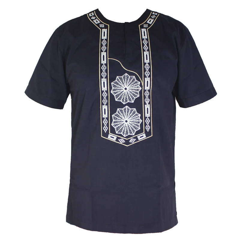 

Wedding Wearing African Clothes Rache Embroidery Dashiki Tops Short Africa Kaftan Tunic 7 Colors