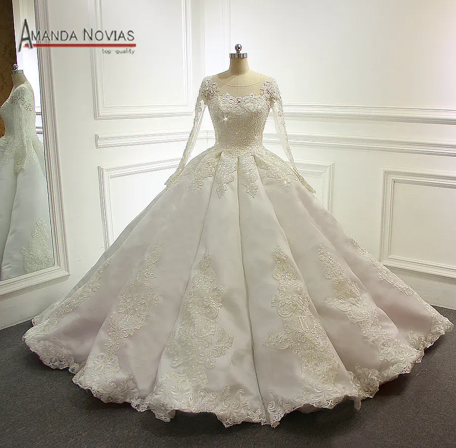

Top Brand Amanda Novias Ball Gown Wedding Dress Bridal Wedding Gown Fashion Dress 2019