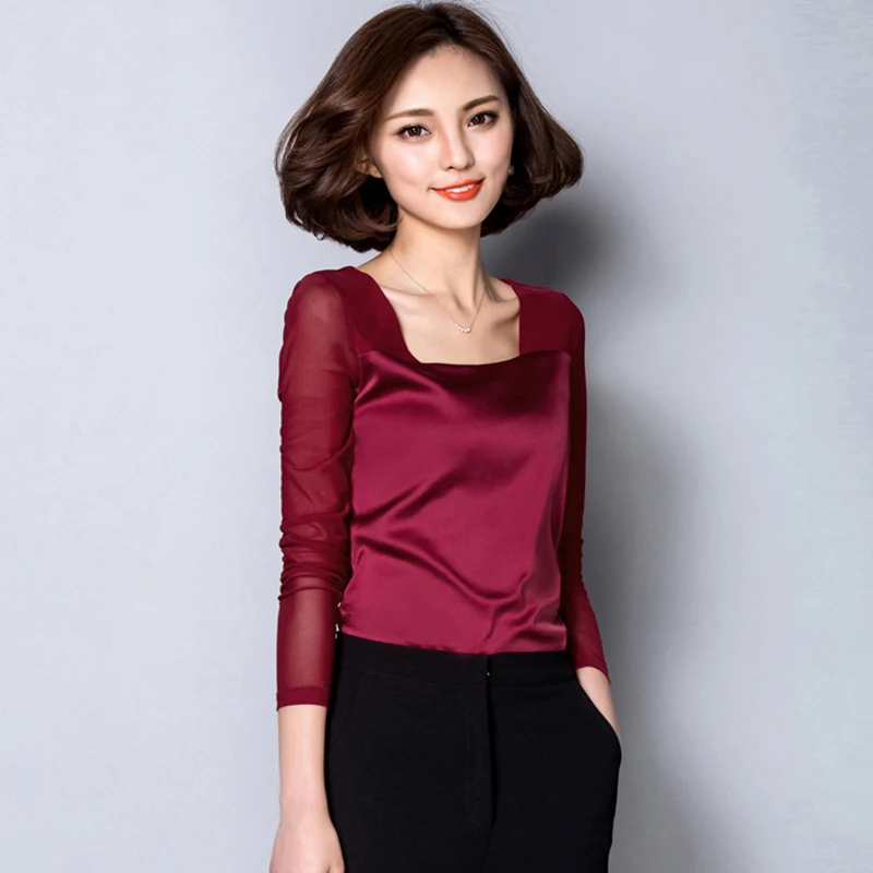 

Feminino Women Tops 2019 Summer women Blouse Chiffon shirt Long Sleeve Womens Blouses Female Fashion Casual Shirts Top M XXXL