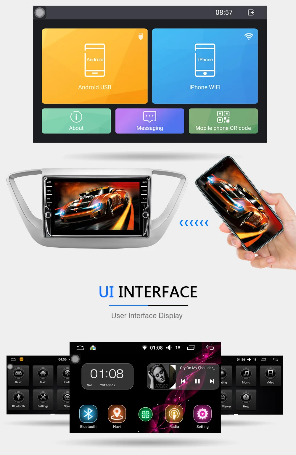 Perfect Funrover 2 din Car Multimedia DVD GPS Player stereo For Hyundai Verna Solaris Accent 2017 2018 Car Radio tape recorder headunit 21