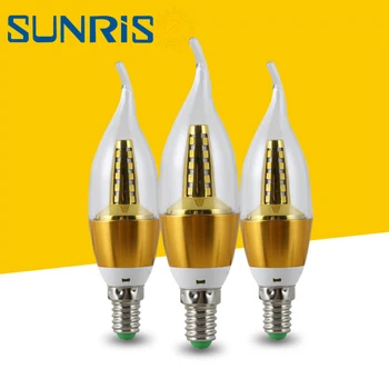 

LED Candle Bulb Light Golden Silver 5w 7w E14 E27 Shell LED Bulb AC85-265V Led Lamp Cool Warm White Lampara 2835 6pcs/lot