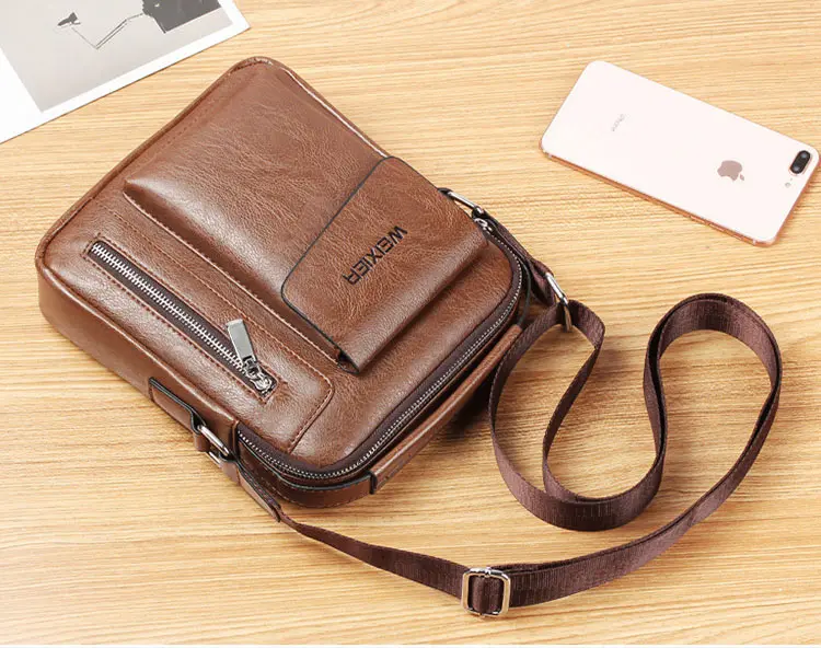 bolsa com zíper homem crossbody bolsa de