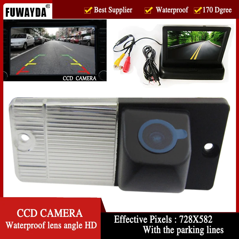 FUWAYDA wire HD PARKING CCD Car Rear View Backup waterproof Camera for