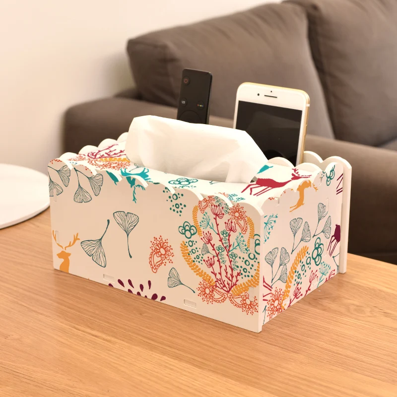 Креативный домашний кухонный ПВХ-деревянная коробка для салфеток DIY плотная салфетка держатель Чехол дистанционный контрольный контейнер тканевый чехол Настольный 1pc-B4