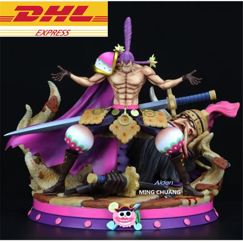 

12" Statue ONE PIECE Bust Three Sweet Commanders Full-Length Portrait Charlotte Cracker GK Action Figure Toy BOX 32CM Z1259