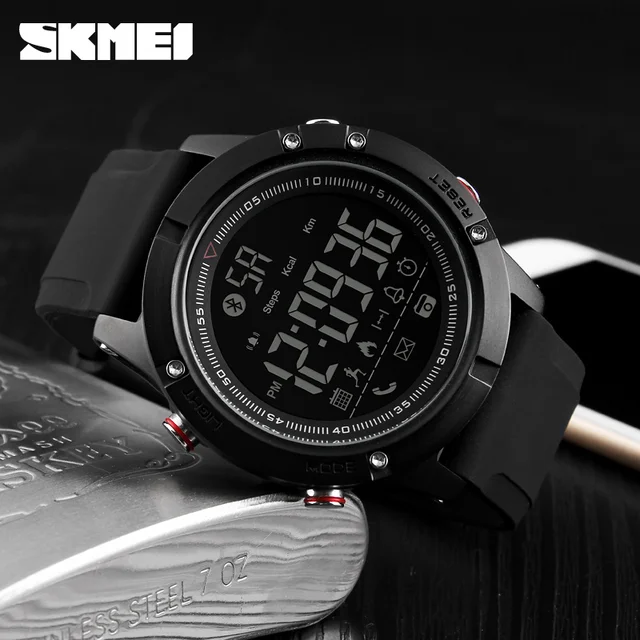 SKMEI Sports Bluetooth Digital Wristwatches Fashion Smart Watch Men Pedometer Calorie Remote Camera LED Military Watches Relogio