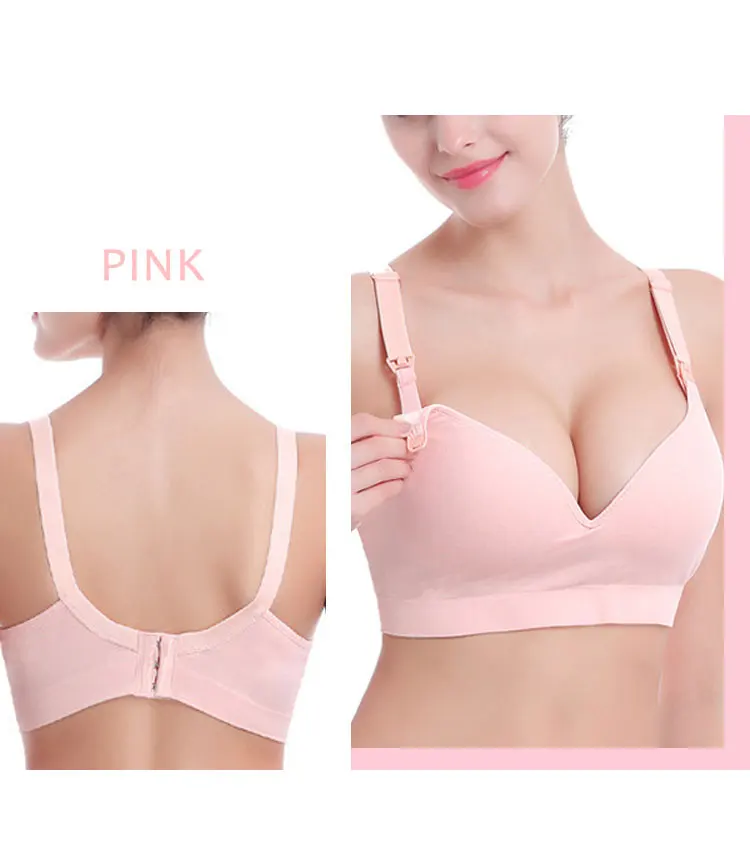 Front Buckle Bra 100% Cotton Pregnancy Clothes Pregnancy Breastfeeding Bras Maternity Wear Brassiere Underwear 5c Nursing AB (4)