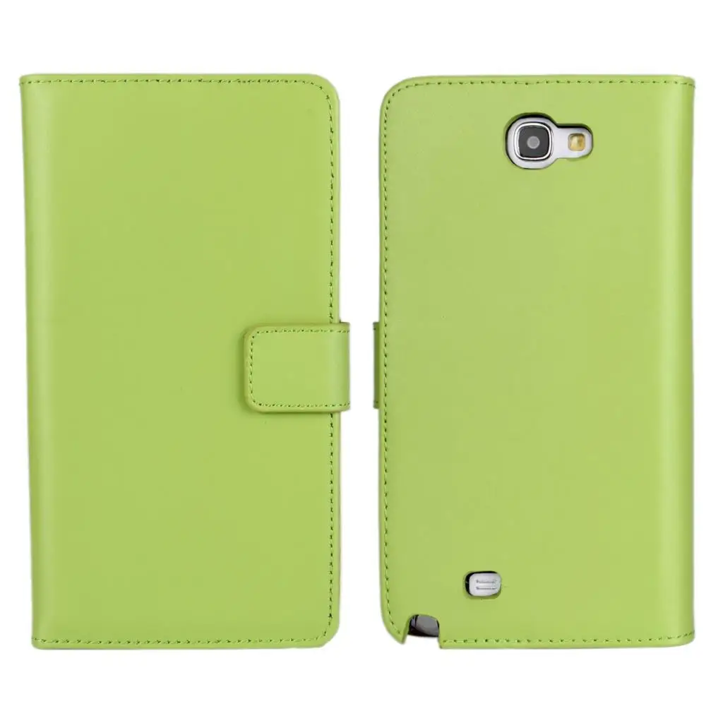Кожаный чехол премиум-класса для samsung Galaxy Note 2 Note2 N7100 N7108 N7109 N719, чехол-бумажник в стиле ретро, чехол-держатель для карт GG - Цвет: Зеленый