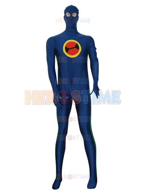 Buy Navy Blue & Green Custom Superhero Costume