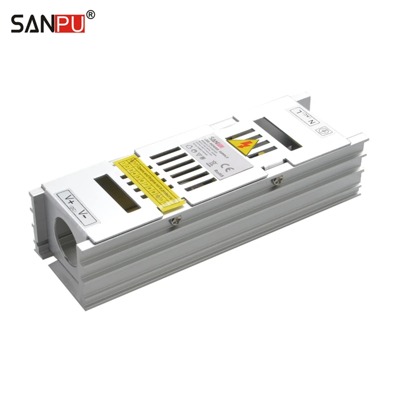 Sanpu smps 15 Вт 24 В светодио дный Питание блок 110 V 220 V AC-DC 24 вольт трансформатор драйвер для светодио дный s световой короб 24VDC тонкий Алюминий IP20