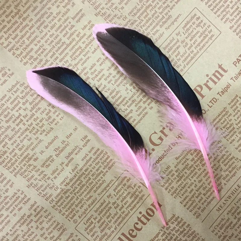 

Pink feather high freight sale 100 PC natural feathers of wild duck 4 to 6 inches / 10 - 15 cm DIY decorative handicrafts