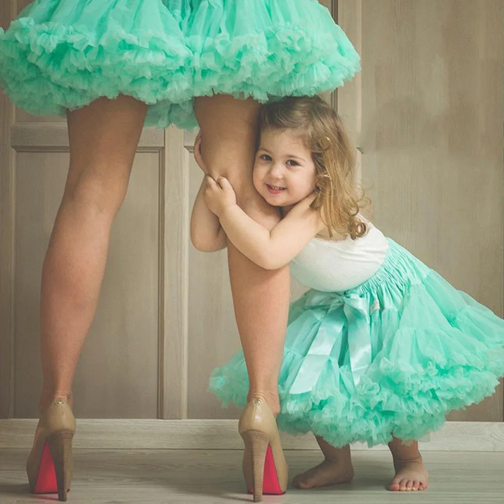 Mommy Daughter Baby Girls Party Skirt Princess Tutu Skirts Kids Tulle