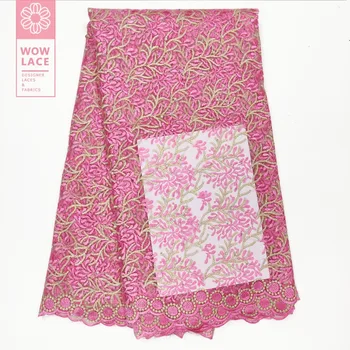 

High Quality 2019 Special Embroidered Laces With Beads And Stones For African Women Wedding Party Dresses Guipure Net Material