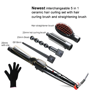 

100-240V Electric Hair Curler Ceramic Curling Iron Hair Care Multi-size Curling Wand Rollers Heat Styling Set Hair Curling