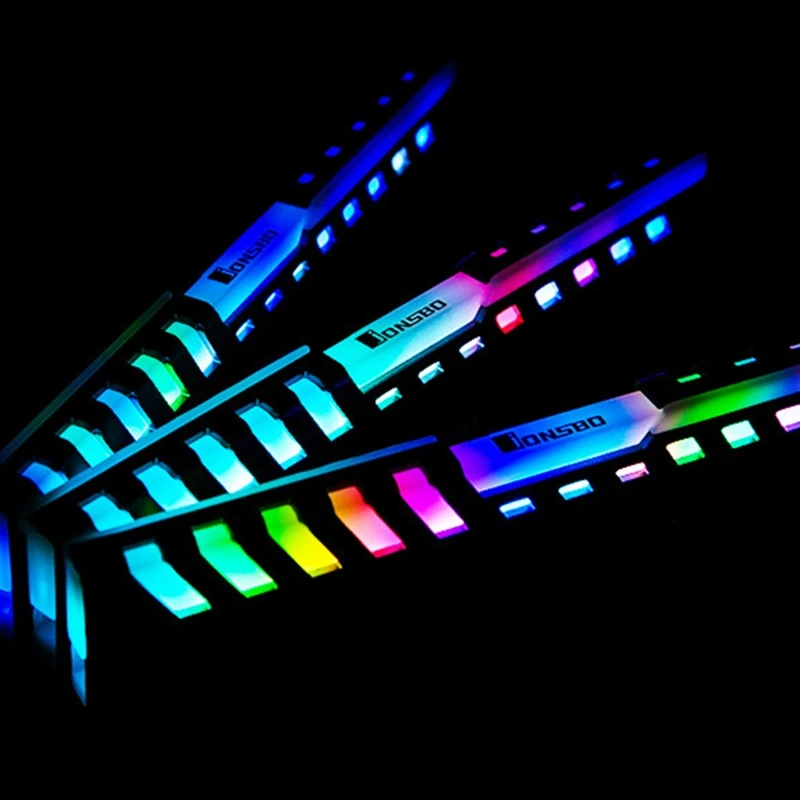 2pcs Memory Heat Sink RAM Cooling Vest Automatic Color Light Radiator Aluminum 2pcs Memory Heat Sink RAM Cooling Vest Automatic Color Light Radiator Aluminum