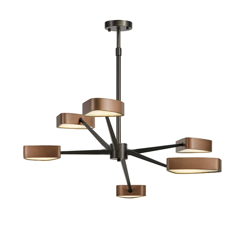 

Nordic Modern 6 arm Pendant Light Creative stainless steel hanging lamps Lifting rod foLiving room Dining room Lamp home decor
