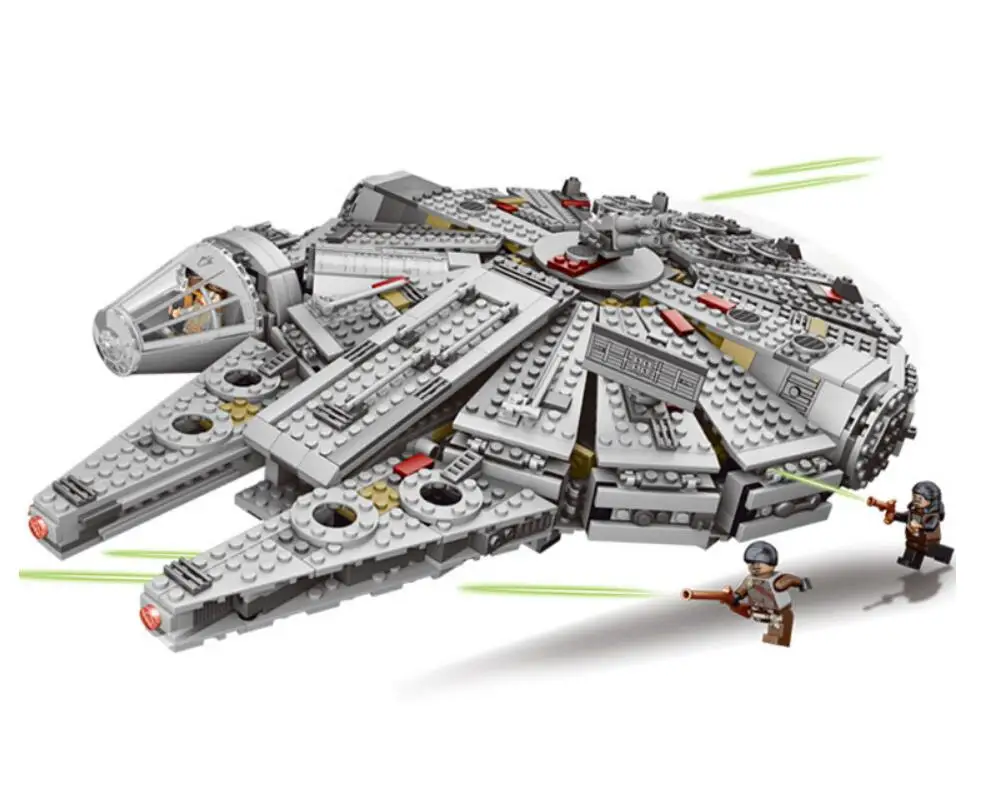 

1381Pcs Millenniums Falcon Legoinglys StarWars Set Bricks Models & Building Blocks Toys for Children Starwars 10647 05007