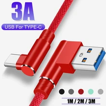 3а USB кабель быстрой зарядки type C кабель для huawei P30 P20 USB C зарядное устройство для samsung S10 Note 9 8 2 м 3 м 1 м зарядка для мобильного телефона