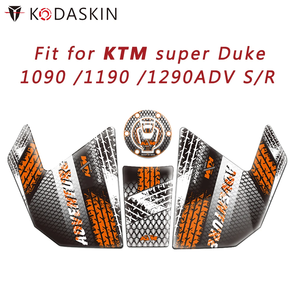 

KODASKIN Motorcycle Gas Cap Tank Pad Sticker Decal Emblem for KTM Super Duke 1090 1190 1290ADV S R