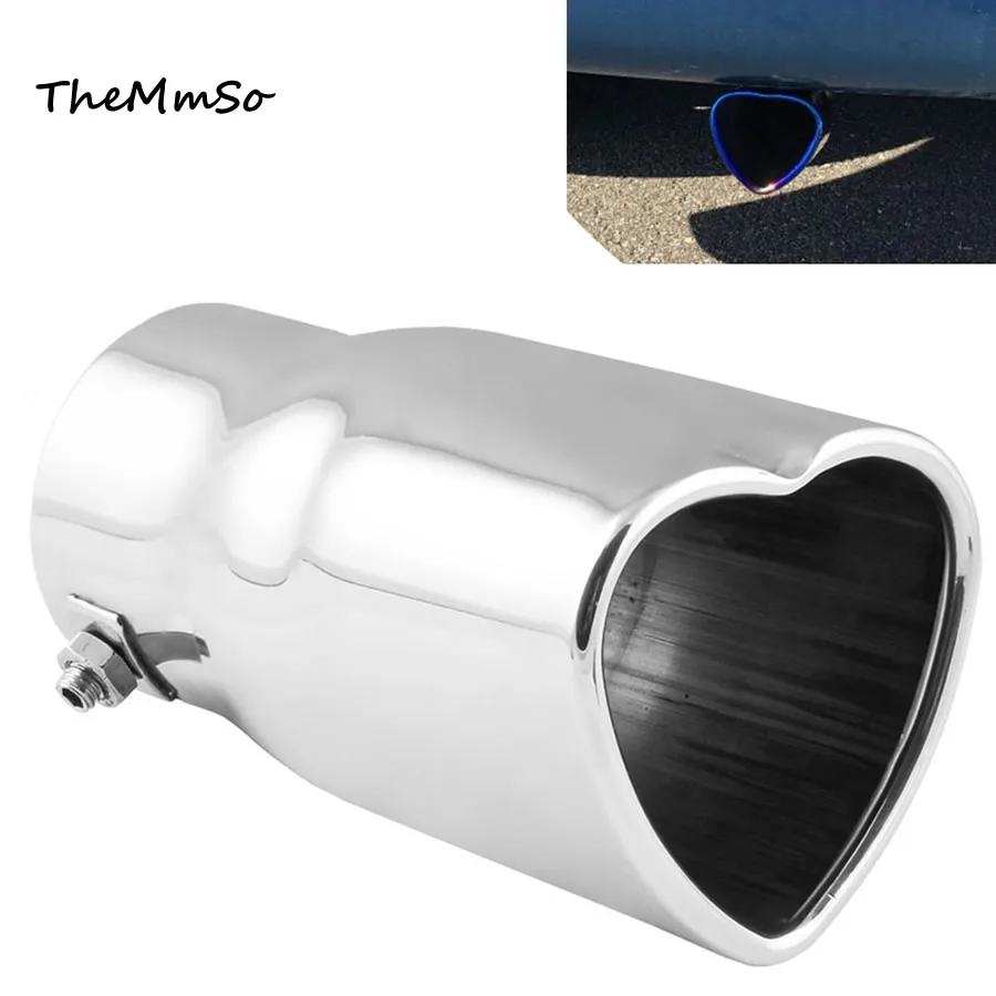 

New products Free Shipping car refit general Heart shape shaped exhaust pipe muffler tail throat