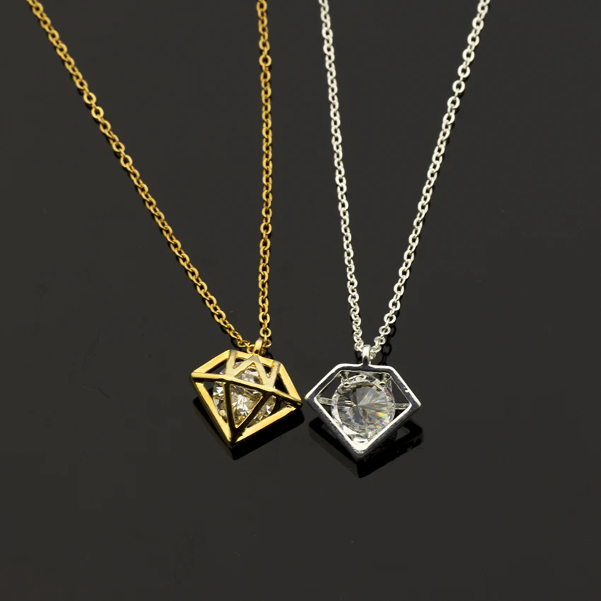 

GORGEOUS TALE Best Friend Friendship Gift Stainless Steel Gold Chain For Men Cone Necklace Women Gold Colour Collares Mujer