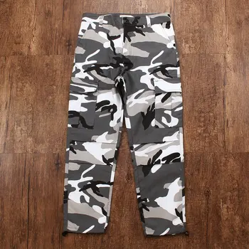 

Color Camo Camouflage Cargo Pants 2019 Men Women Casual Fashion Streetwear Pockets Orange Tactical Sweatpants Hip Hop Trouser