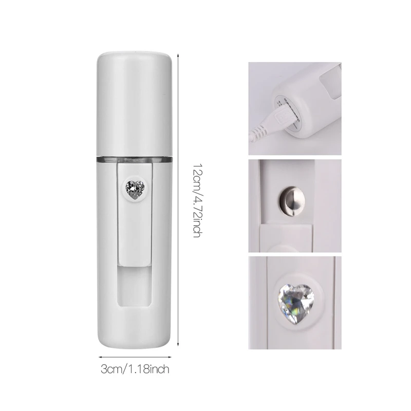 Cuidados com a Pele Ultra-sônica do Purificador da Pele Limpador + Mini Ckeyin Ferramentas Facial Limpeza Profunda Navio Nano Pulverizador Beleza Dispositivo 47 19 do Purificador Da Pele Facial Limpeza Profunda