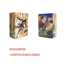 Tomy Pokemon 100PCS GX EX Cover Flash Card 3D Version SWORD SHIELD SUN&MOON Card Collectible Gift Children Toy Tomy Pokemon 100PCS GX EX Cover Flash Card 3D Version SWORD SHIELD SUN&MOON Card Collectible Gift Children Toy