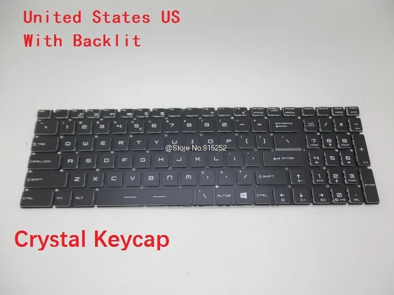 С украшением в виде кристаллов клавиатура для MSI GE62 2QC 2QD 2QE 2QF 2QL 6QC 6QD 6QE 6QL 7RD 7RE GE62MVR 7RG GE62VR GS63VR 6RF 7RF GE72 6QF GL62