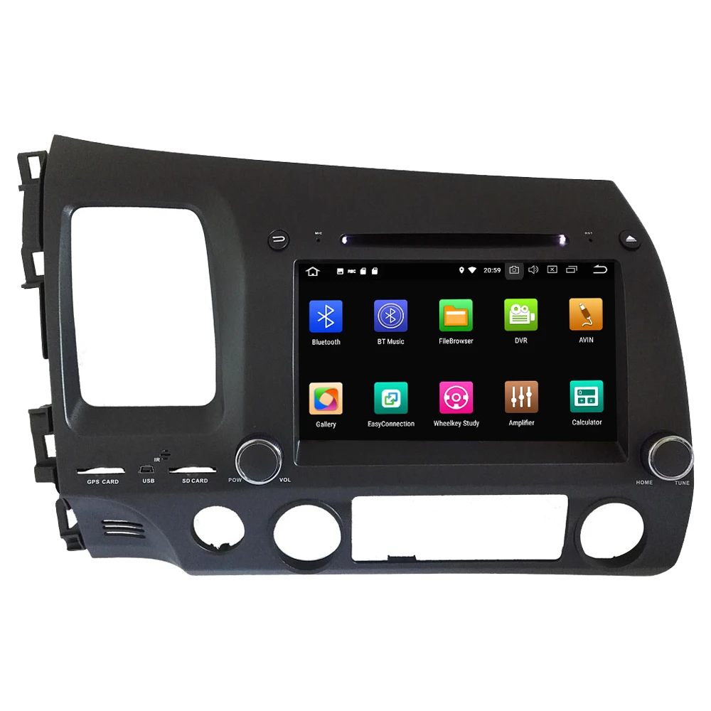 Excellent KLYDE 8" Android 8.0 4G WIFI Octa Core PX5 4GB RAM 32GB ROM Car DVD Player Radio Stereo GPS Navigation For Honda Civic 2006-2011 1