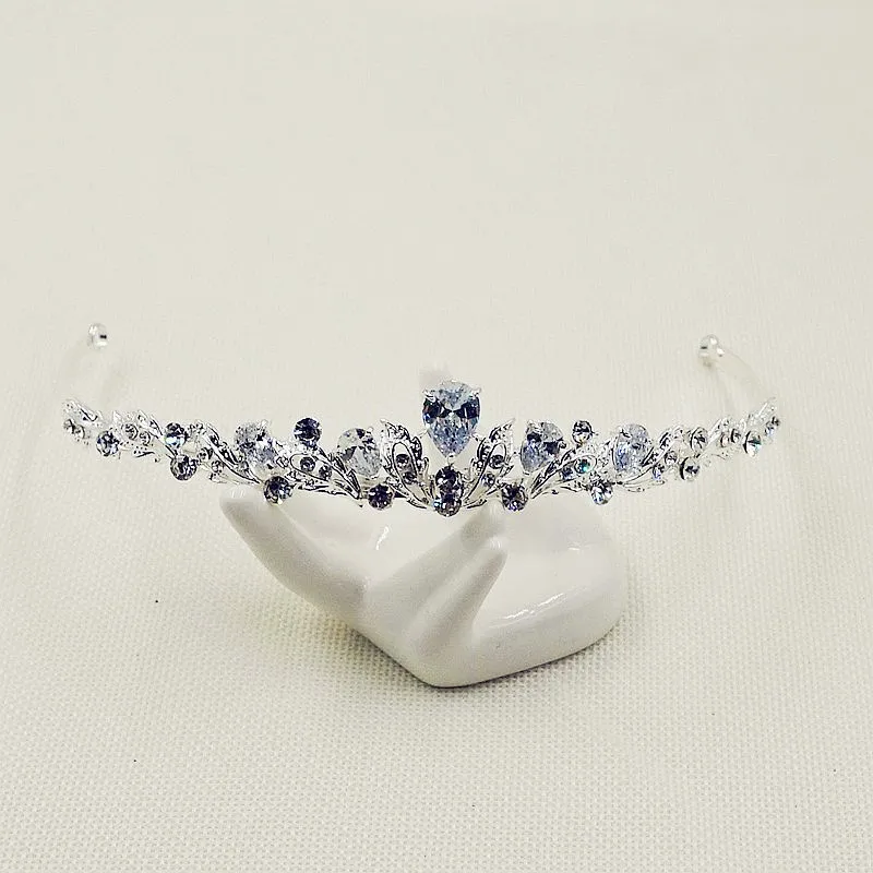 SLBRIDAL Стразы Кристалл кубический циркон CZ свадебная тиара свадебные подружки