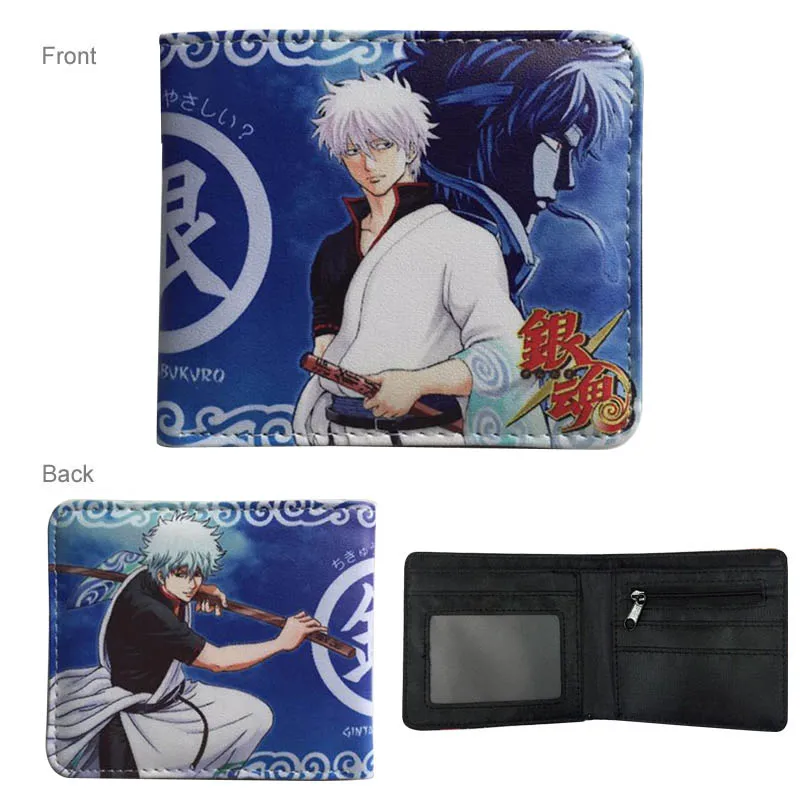 Японские кошельки аниме Наруто/атака на Титанов/гинтама/Fate/Death Note держатель для кредитных карт Двойные бумажники с карманом для монет