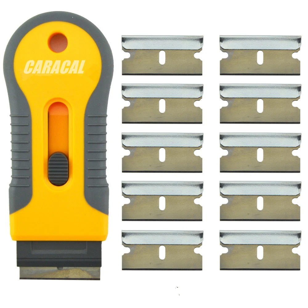 

Window Tint Tool Ceramic Glass Oven Paint Razor Scraper Glue Sticker Clean Removing Squeegee 1.5" Blade Plastic handle